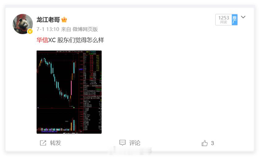 华信xc 调整两天也来了个阳回马枪呢 ​​​