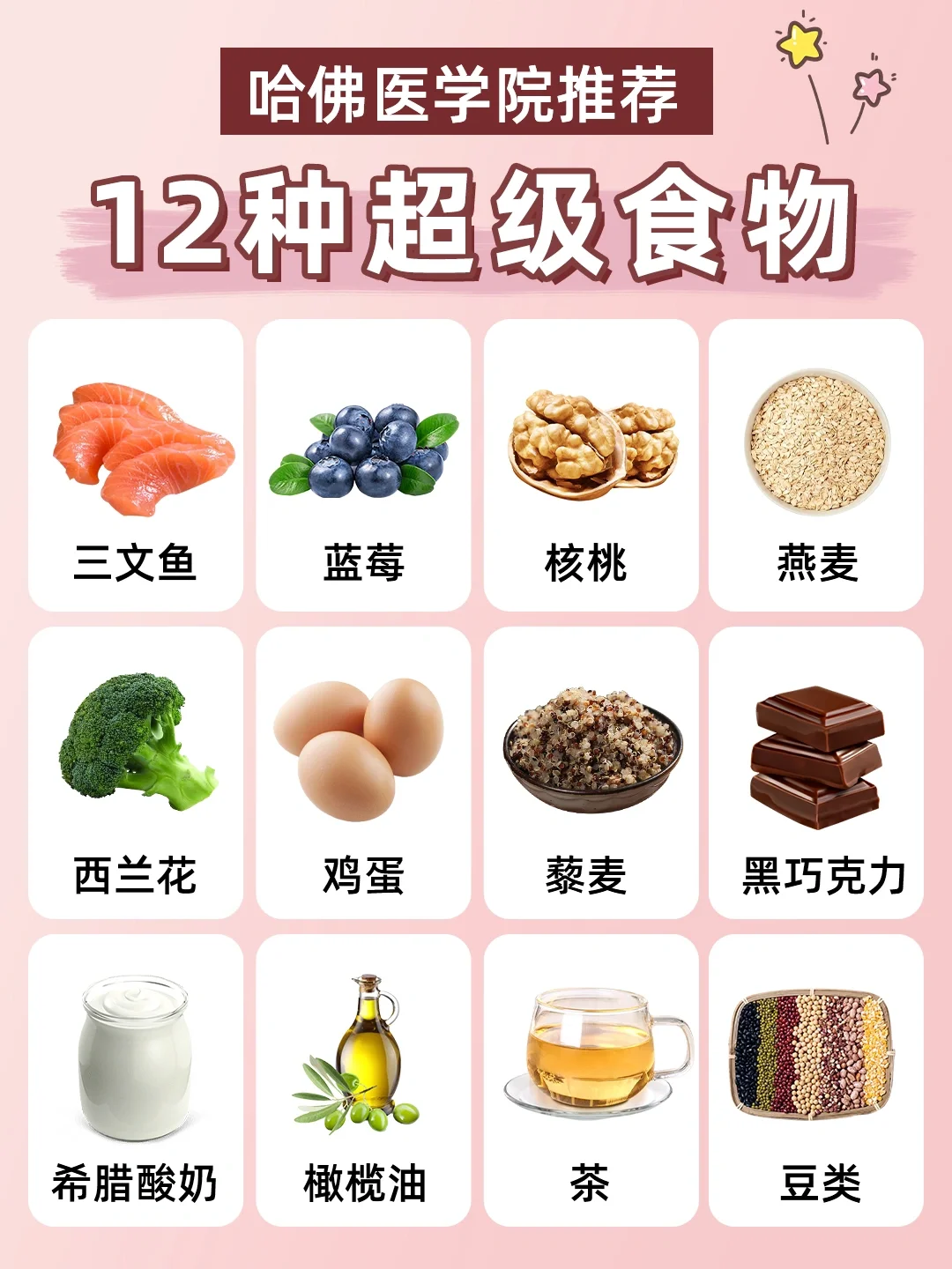 💢哈佛医学院力荐🏆12种超级食物清单