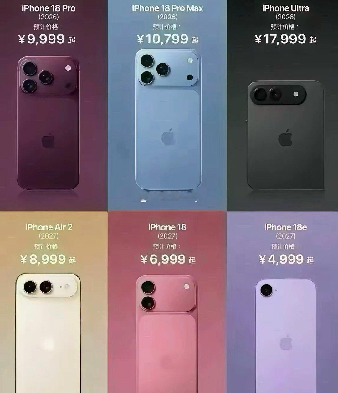 大家期待的iPhone 18系列，下个月就要发售了看到这个价格，你们还有欲望入手吗？ ​