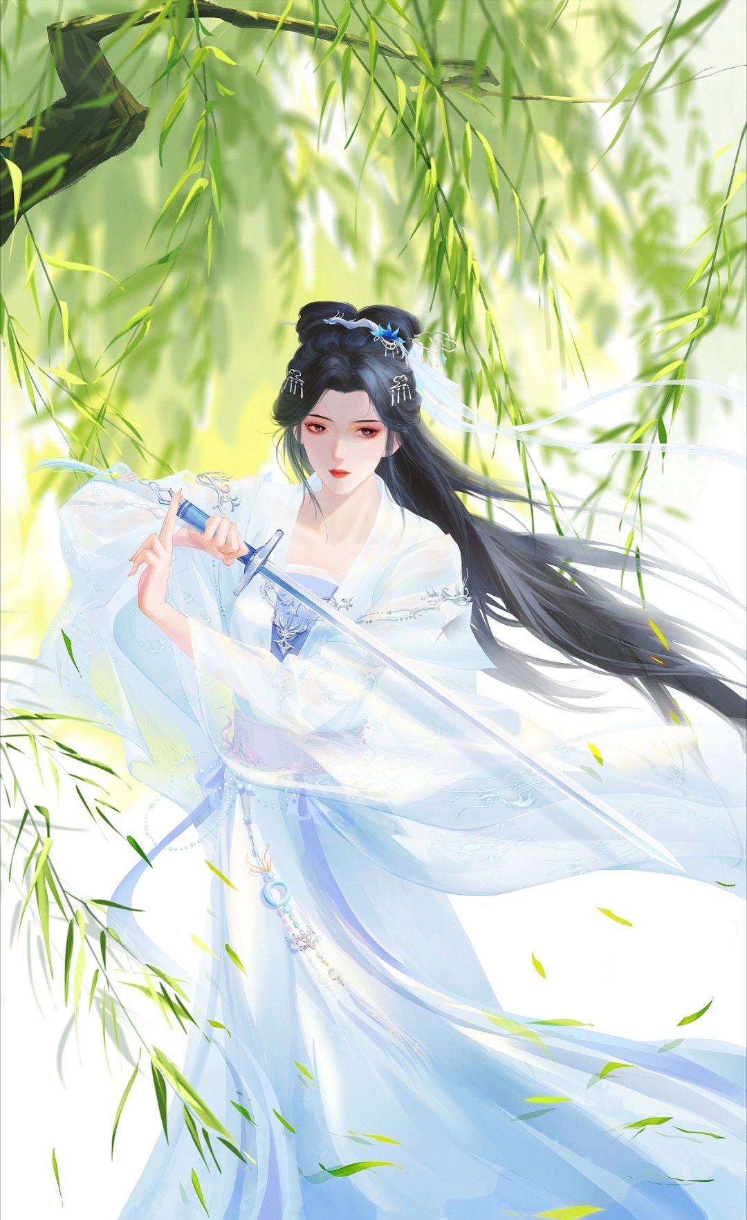 #小龙女[超话]#🐲#小龙女光风霁月自难忘# 🐲#小龙女十六年约与君重逢#  
            🍃春风拂杨柳•素剑起清光🍃
•小龙女双手持住剑柄，举剑上挑，这招「举案齐眉」，剑意中温雅款款，风光旖旎•
              
                    ✨༺光风霁月༻✨
 天气渐冷，龙儿也换上了新衣服💕

 ​