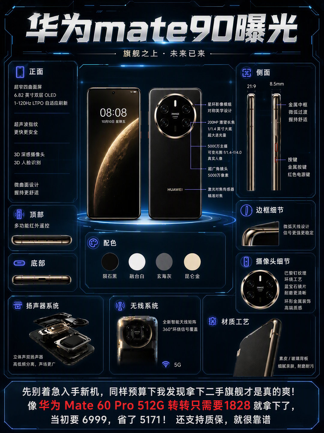 #小白测评[超话]# 华为mate90曝光 ​