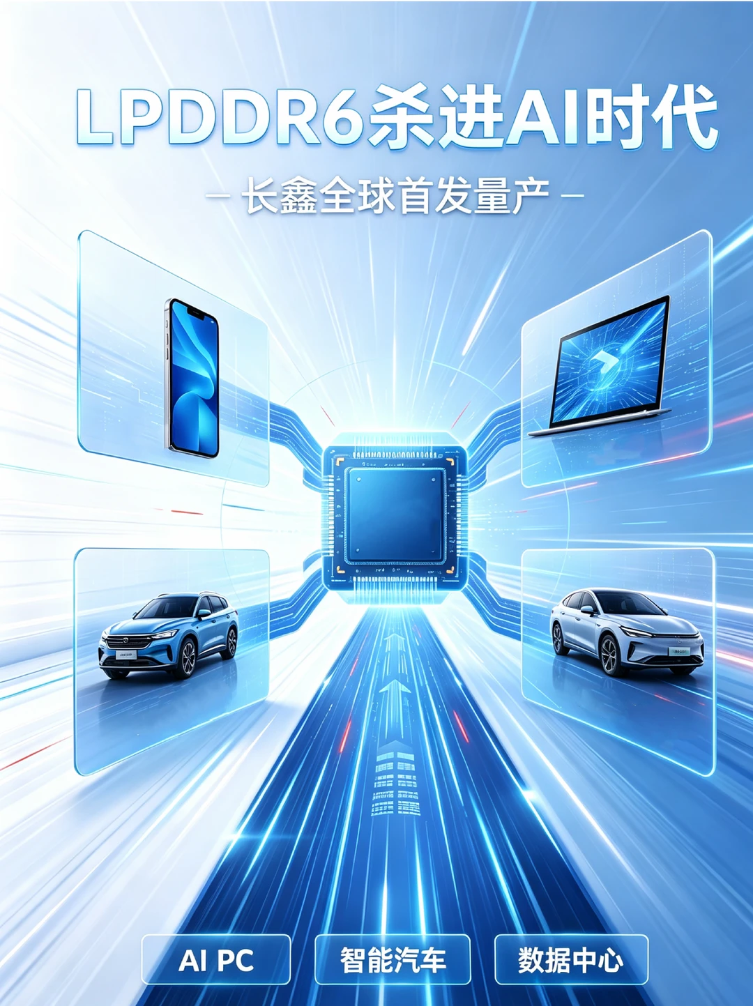 抢跑三星海力士？国产长鑫全球首发LPDDR6！