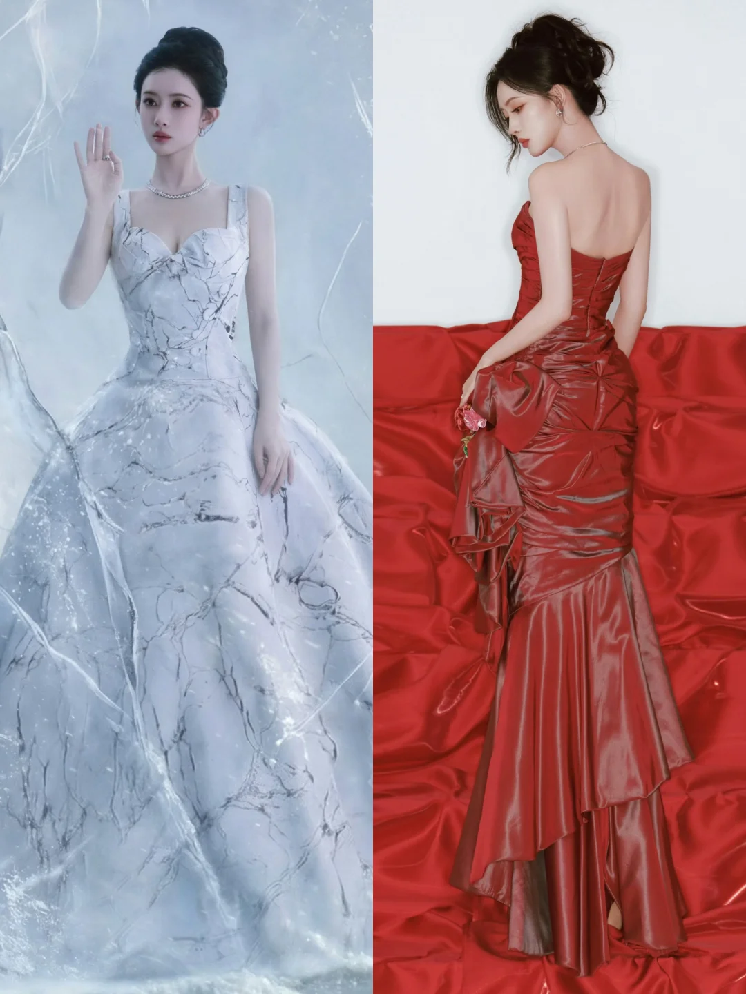 冰纹裹身&红裙如焰，孟子义尖叫之夜2套造型