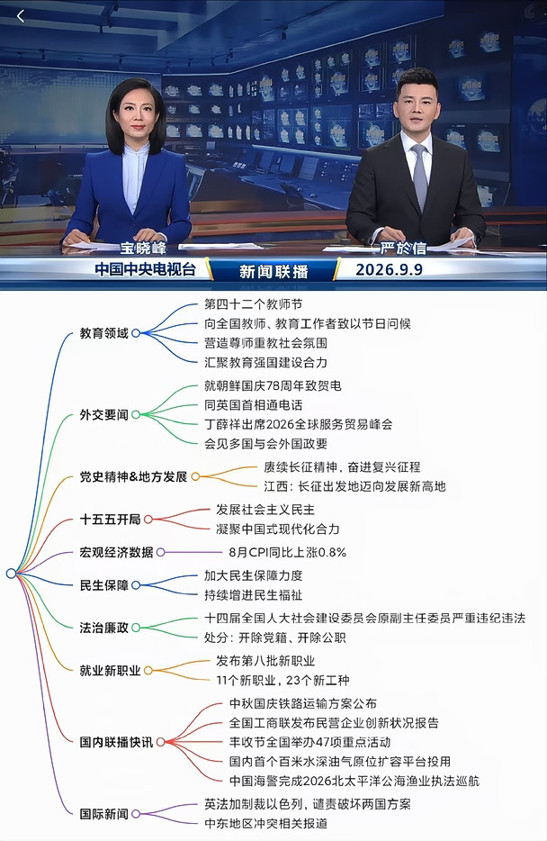 2026.9.9新闻联播｜考公考编时政汇总🔥
