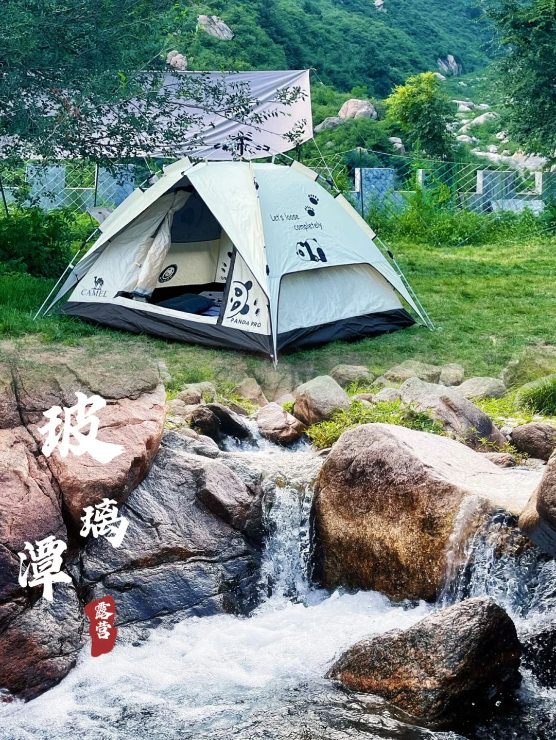 一潭冰镇玻璃水‼️原地封神的山谷清泉露营‼️