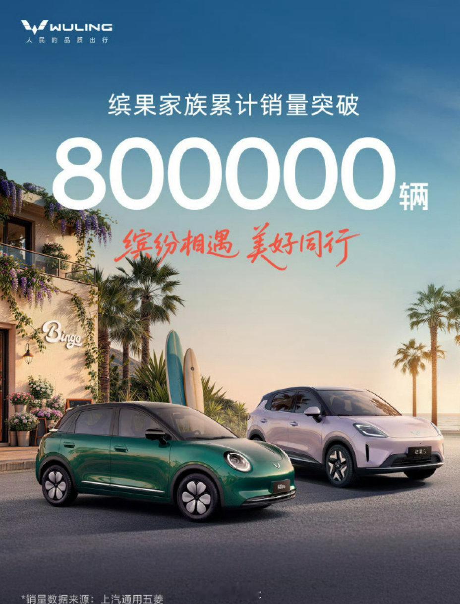 #五菱缤果家族销量突破80万# ​