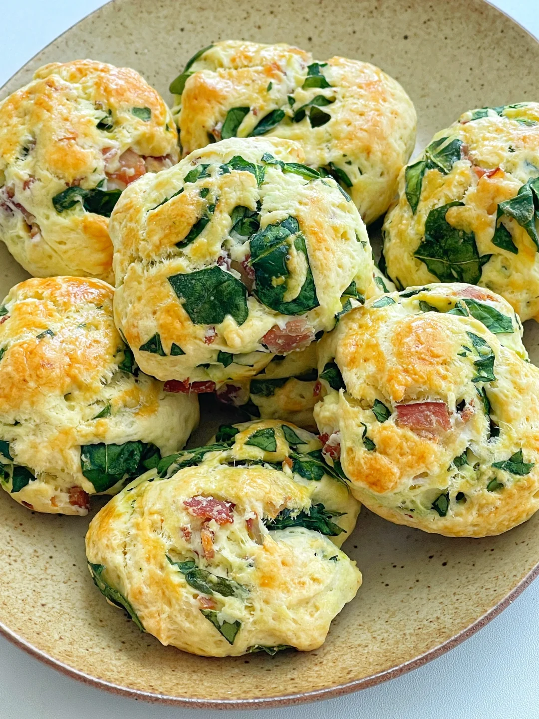 快去试试这个菠菜培根司康❗️太香了