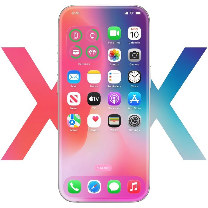 #20周年版iPhone命名#
关于苹果20周年纪念版手机的命名有了新传闻。
可能不叫iPhone 20，而是叫iPhone XX。
配合爆料图里的真全面屏设计，这个命名确实挺有跨时代的感觉。 ​