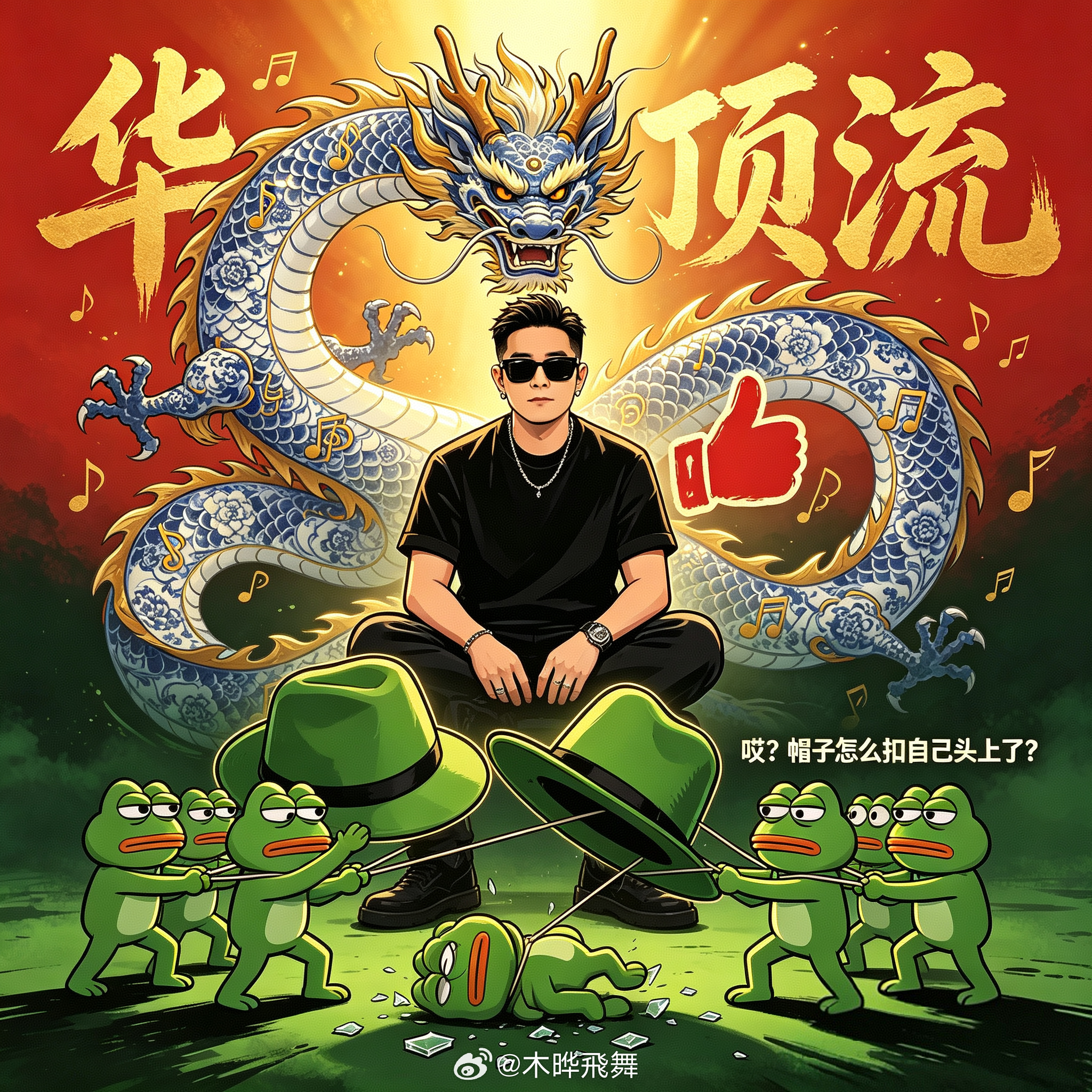 台独给周杰伦扣帽子国台办回应周董点了个赞，某些人急得连夜写小作文，笑死，破防得也太快了。越急着扣帽子，越显得心虚咯，两岸年轻人一起听《青花瓷》长大的记忆，是靠某些标签能切掉的吗？文化共鸣，不是谁喊两嗓子就能注销的。某些人与其盯着一个点赞跳脚，不如先承认：剧本不好使了，观众也不傻。木晔叙事