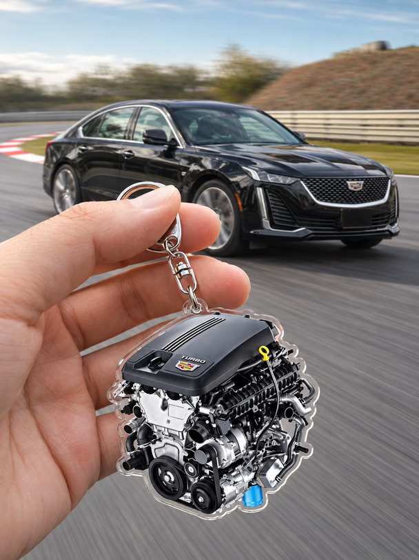凯迪拉克2.0T发动机钥匙扣，CT4、CT5、CT6