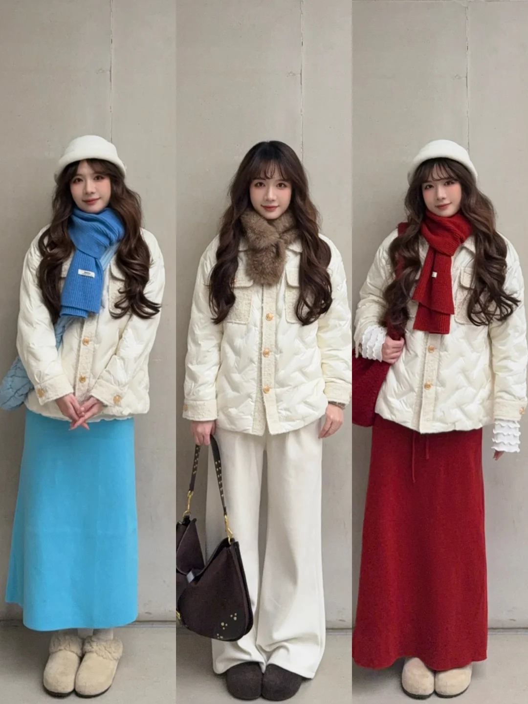 小香风羽绒服穿搭✖️4🧺˚⁎⁺真·平价不过百~