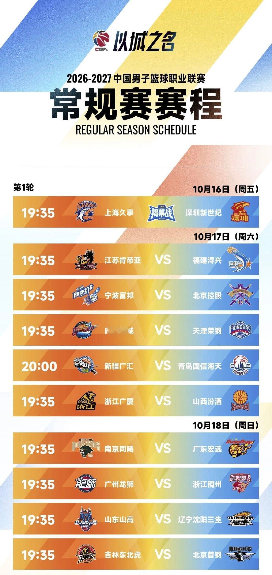 辽篮新赛季首场比赛是客场对阵山东男篮，10月18日在山东高速篮球馆进行。上个赛季，辽篮不敌山东止步附加赛，新赛季王岚嵚转会山东，克里斯加盟辽宁，CBA你是会排赛程的[吃瓜] ​