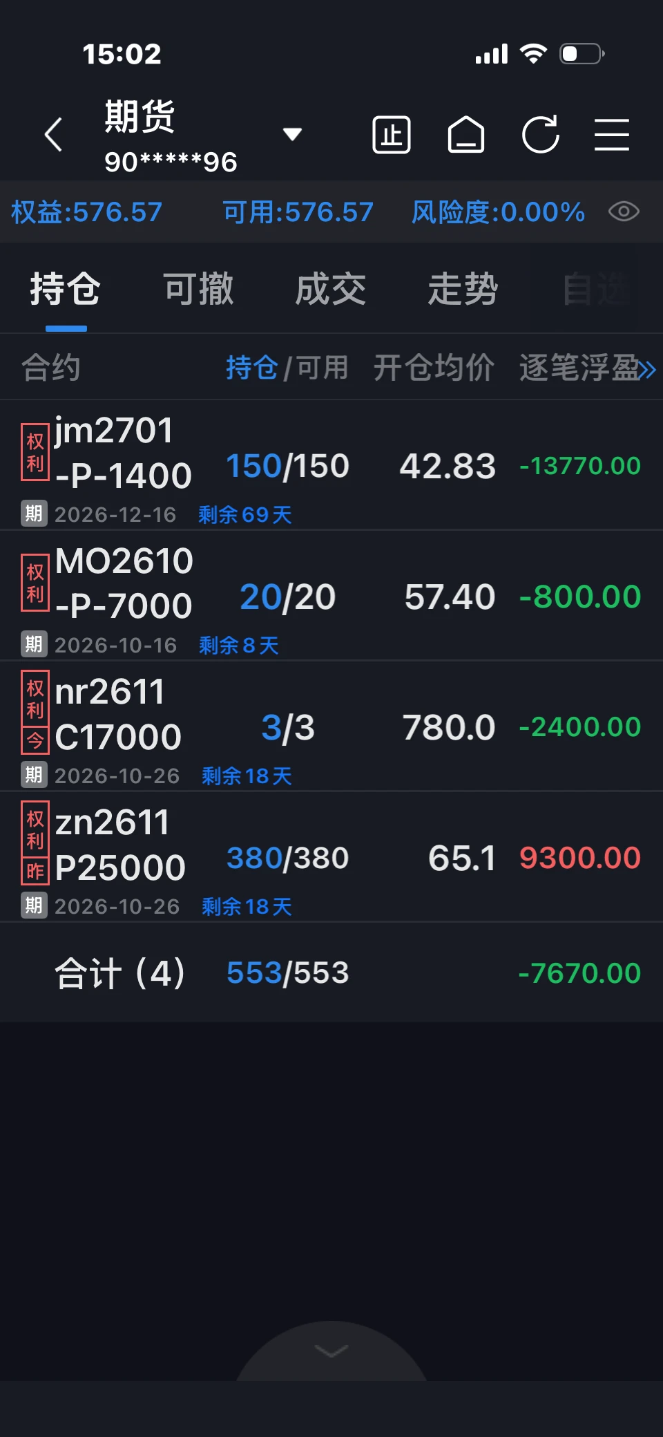 100w期权53天104w，曲项向天歌