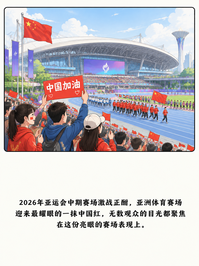截至2026亚运会中期，中国拿了58金，其余所有参赛国加起来才60多枚这领先幅度，直接让亚洲体育震了！

泳池里中国选手劈波斩浪，跳板上的水花压成教科书，连冷门项目都频频站上领奖台。

现在田径跳水的重头戏还在后面，按这夺金势头，百金的目标好像越来越近？

你想知道中国代表团怎么把遍地开花玩成了亚洲