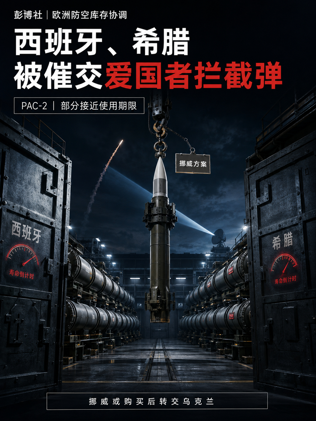 欧洲敦促西班牙、希腊向乌克兰提供“爱国者”拦截弹

据彭博社9月1日报道，北约和欧盟国家正在向西班牙、希腊施压，要求两国从现有库存中调拨“爱国者”防空系统拦截弹，帮助乌克兰应对不断加剧的俄罗斯空袭。

知情人士透露，有关请求从今年夏季开始提出。当前讨论的方案之一，是由挪威出资购买部分导 ​