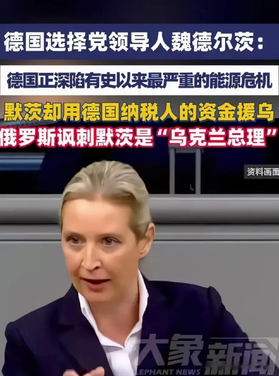 德国总理默茨近日访问乌克兰，给乌克兰援助13亿欧元（折合97.51亿人民币）引起了乌克兰人的真心拥护，但是让德国国内舆论哗然，让总理默茨的支持率突然降低，说不定崛起的选择党就会取而代之！

极右翼的选择党，最近两个州的选举都取