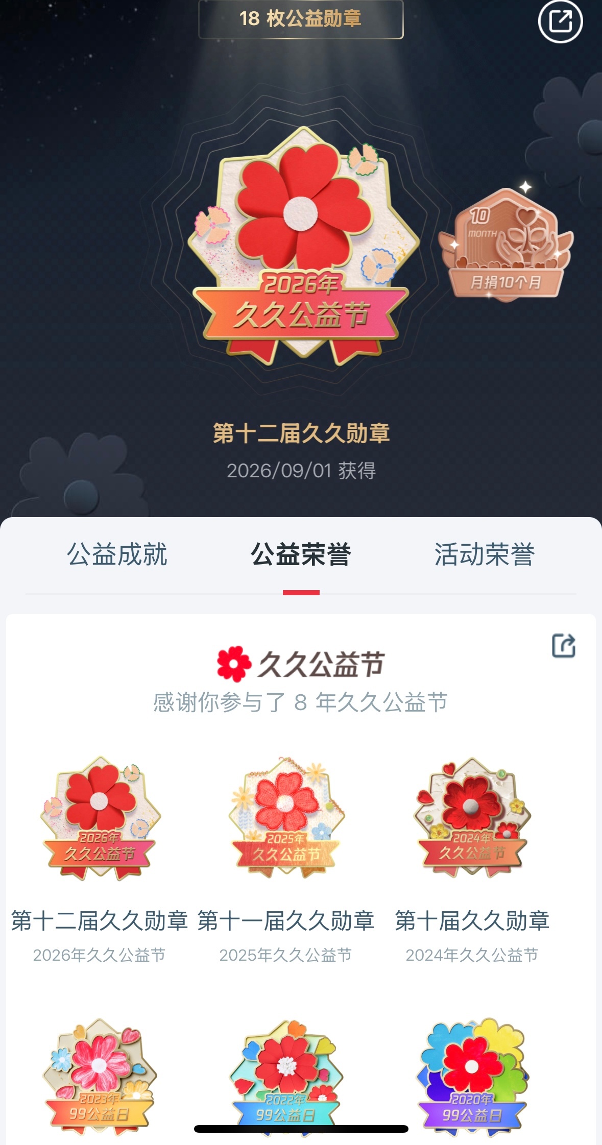 点点累积久久公益金木612的快乐源泉久久公益腾讯公益 ​​​