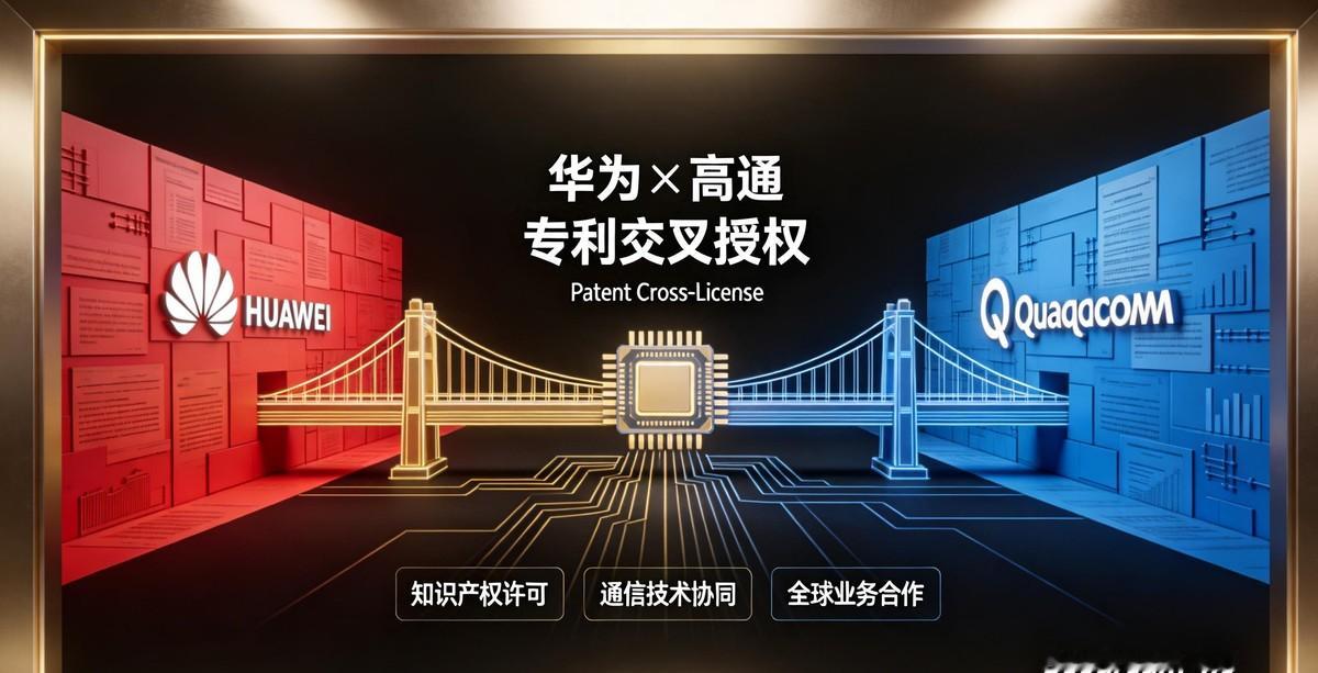 高通掏钱买华为的专利了。2026年10月5日，两家官宣了一份多年期协议，华为和高通在5G、计算、AI、网络领域互相授权专利，同时高通还要收购华为在计算和AI方向的部分美国专利。注意，这是高通第一次要向华为付净专利费，方向反过来了。以前都是别人给高通交钱，现在轮到高通向华为掏腰包买技术，这个信号比69