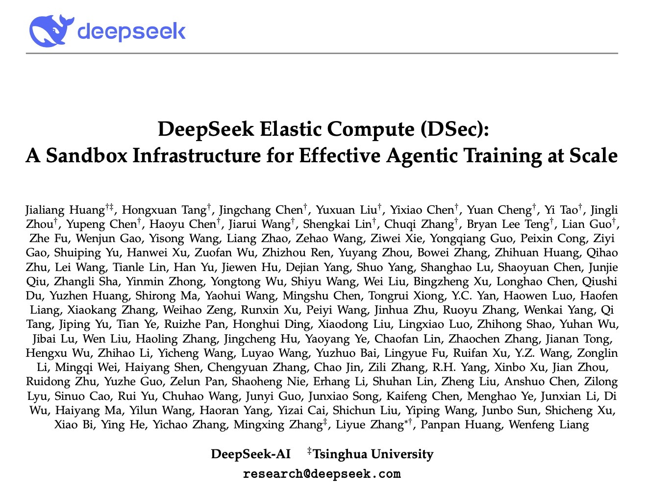 📌 今日选题：给 AI 智能体发工位——DeepSeek 公开了一套每天开 300 万个&34;房间&34;的系统

想让 AI 帮你干活，光有聪明的脑子不够，还得给它一台能动手的机器。

9 月 23 日，DeepSeek 公开了一篇 31 页论文，第一次讲清楚内部那套叫 DSec 的系统。论文作者超过 13