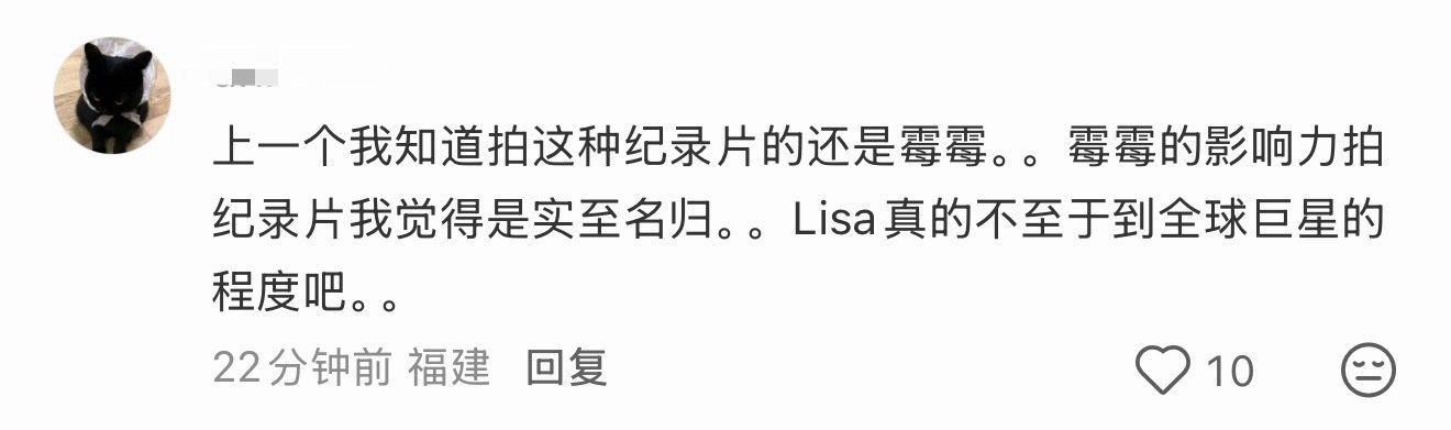 其实真的说出了我看到Lisa要发个人纪录片之后的想法，不火的标注爱立牌坊 ​