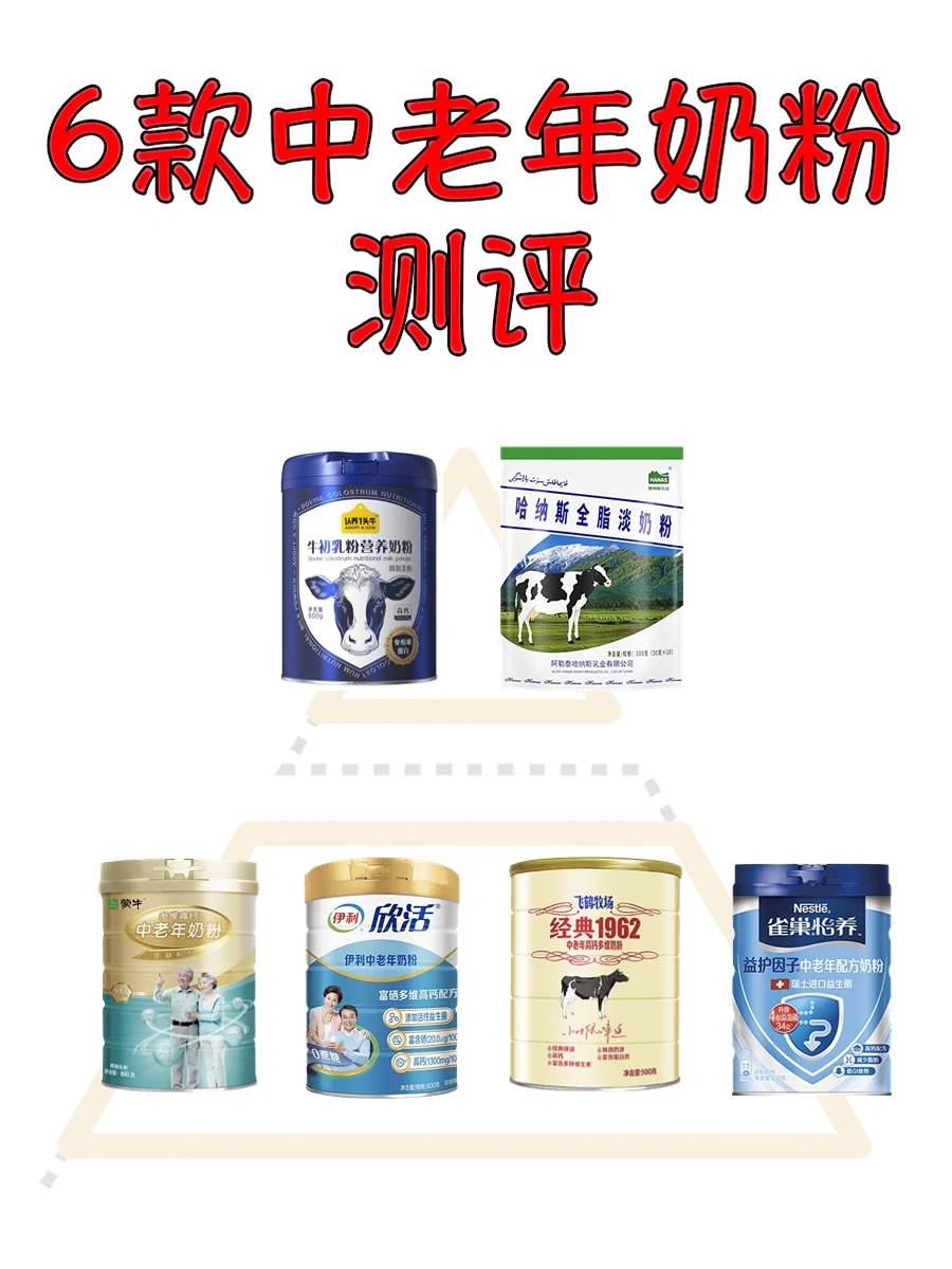 中老年奶粉怎么选，测评6款大热门🔥