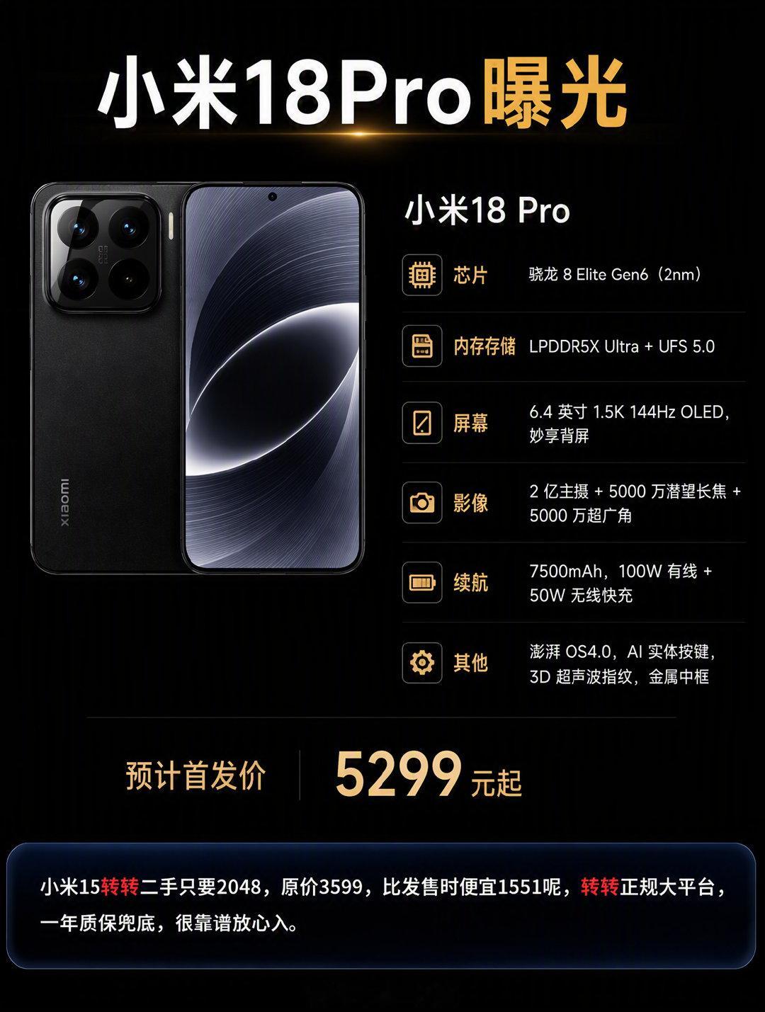 #小白测评[超话]#  小米18pro曝光 ​