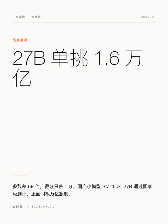 一文读懂: 27B 单挑 1.6 万亿