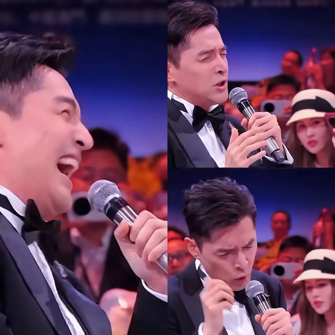 看了胡歌在湾区升明月最新晚会的表现，发现了一个常人难以发现的问题，胡歌变了，倒不是说相貌，而是整个人的状态完全不一样了！
镜头前的他不再是《琅琊榜》里那个深沉内敛的梅长苏，也不再是《伪装者》里运筹帷幄的明台，而是一个敢于当众&34;社死&34;的快乐男人。
他即兴模仿刘德华的那一刻，王祖蓝当场笑崩，苏有朋捂着嘴