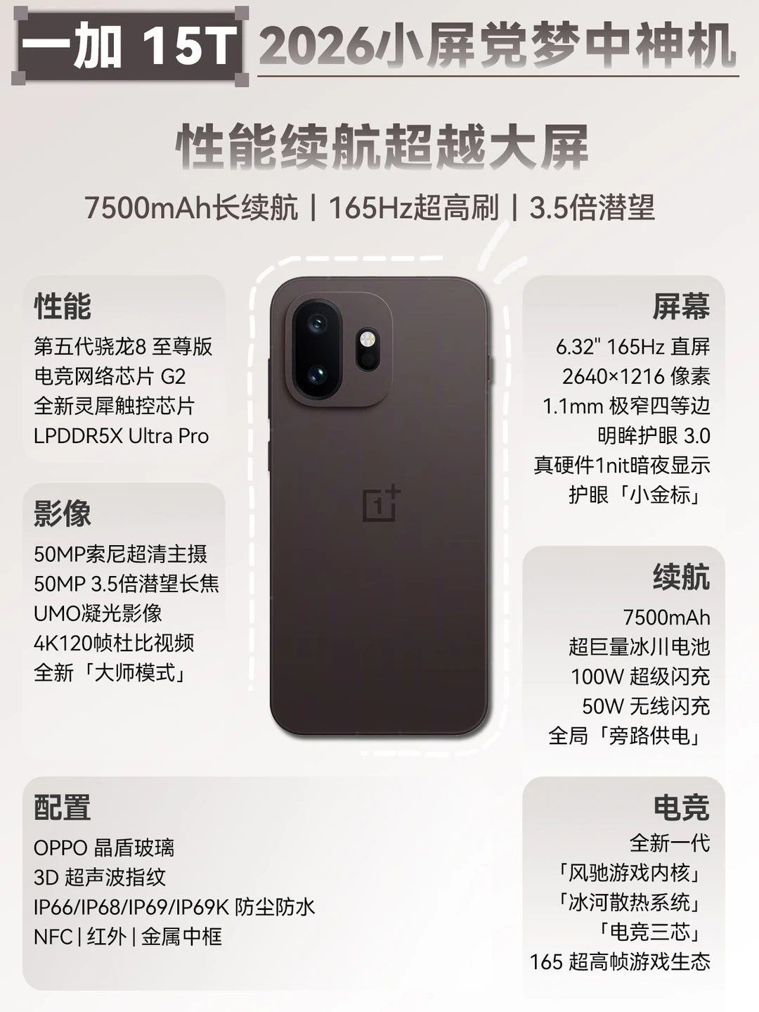 小屏旗舰！一加 15T 性能续航双天花板✨