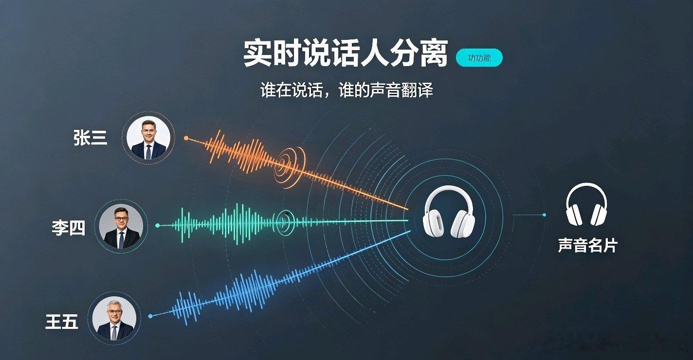 9月19日阿里发的同声传译模型Qwen3.8-LiveTranslate，大部分报道都在说延迟从2.8秒降到了2.3秒。

但我觉得有个功能比降延迟更有用。

就是“实时说话人分离”。

什么意思呢？你开一个跨国会议，张三讲完李四讲，李四讲完王五又插一句。

以前的同传，你只能听到翻译在说中文，但不知道现在翻的是谁的 ​