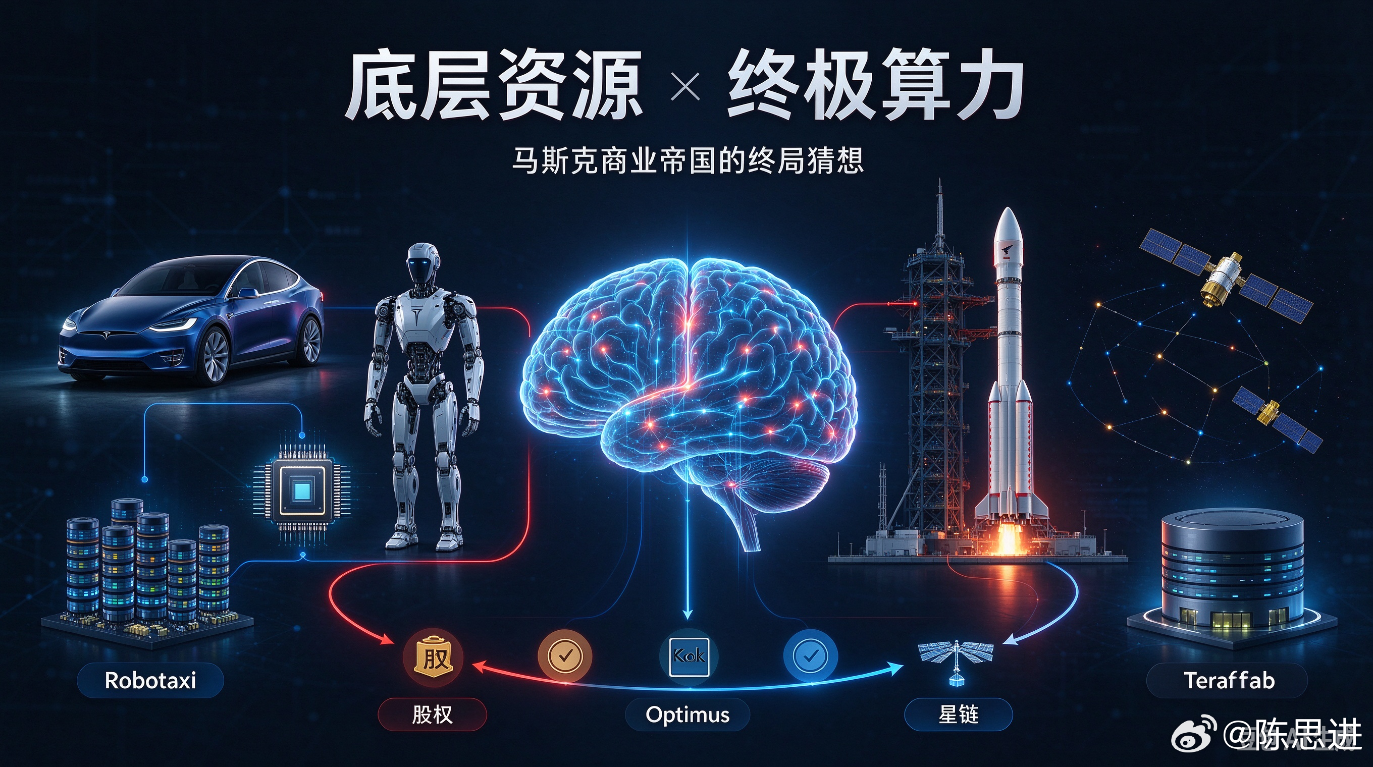 【#财经大事件##马斯克##特斯拉##SpaceX##人工智能##商业航天# 巴克莱重磅预测：特斯拉与 SpaceX 或于 12 月前宣布合并，马斯克将掌控 56% 超级投票权】

巴克莱最新报告指出，马斯克最早可能在今年 12 月特斯拉股东大会前，推动 SpaceX 通过换股方式收购特斯拉，把 AI、人形机器人和航天业务彻底打通 ​