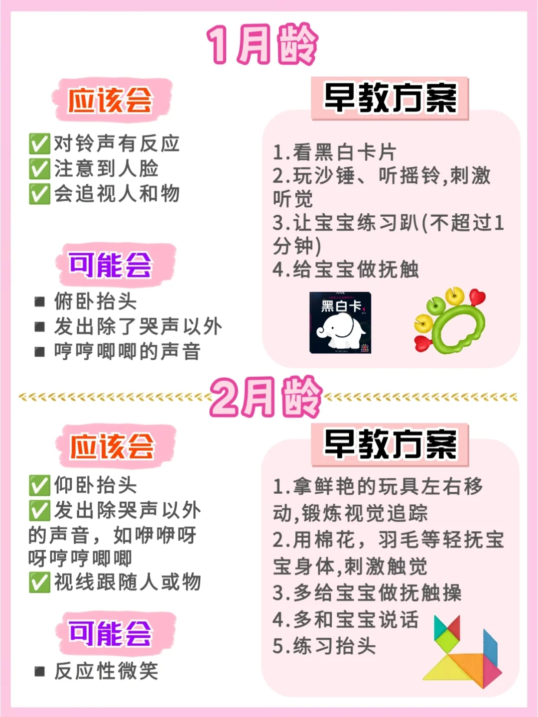 🔥0-12月早教方案！宝宝早教启蒙益智玩具