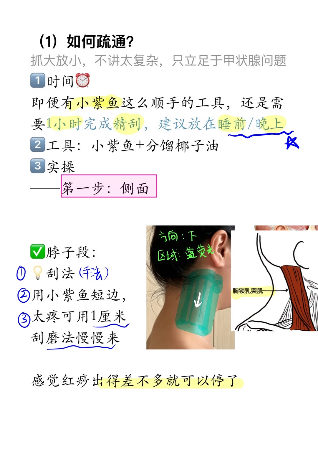脖子一旦疏通，甲状腺结节是很快的！（附教程