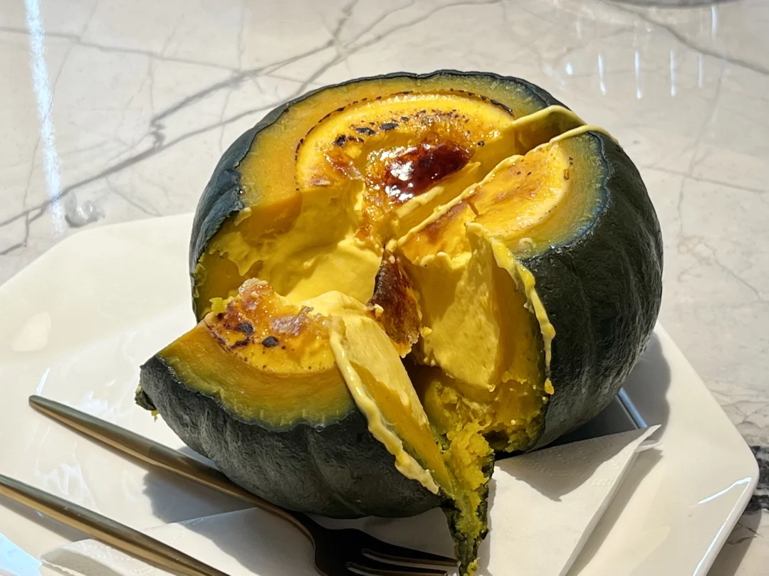 贝贝南瓜里面塞奶酪流心🧀️还挺好吃