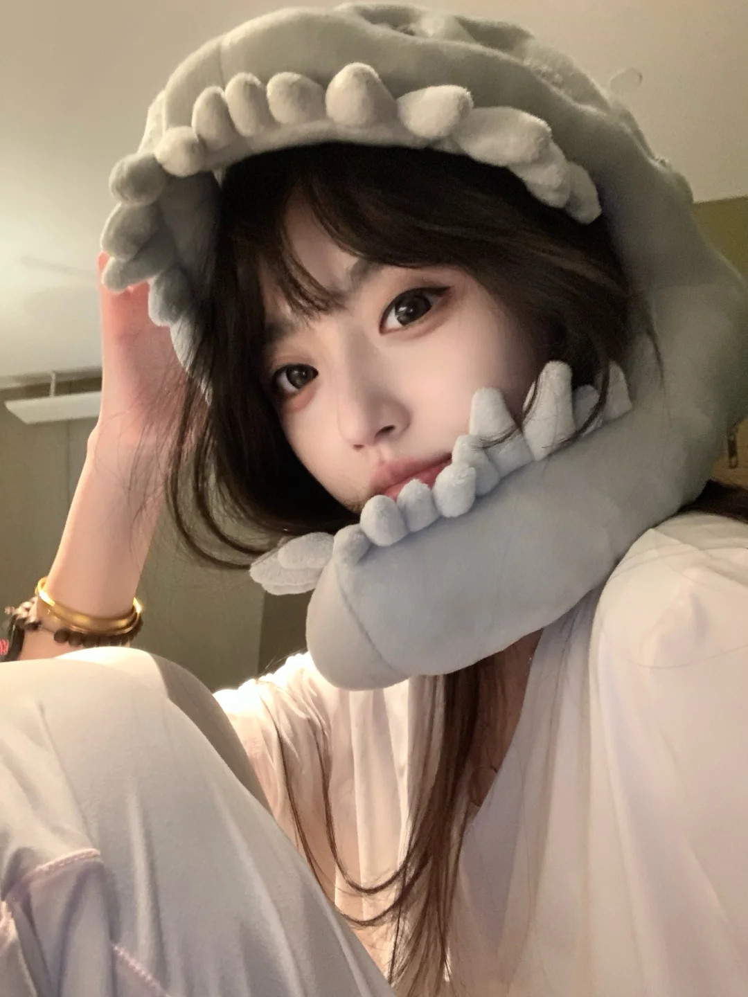 哈哈被大家夸了一整天可爱的帽子