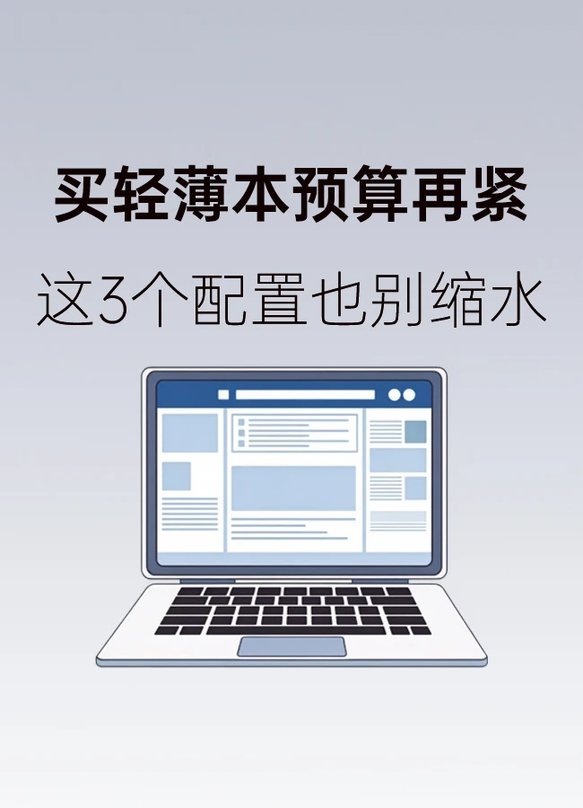 再穷也别妥协！轻薄本必须守住的3条底线✅