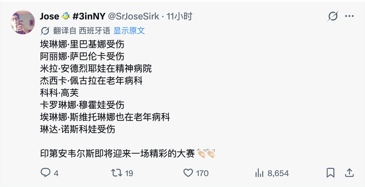 不能对这个战后伤病的iw限定版年终期待更多了，8个名额，去年和今年都只有3个00后，老龄化现象已经蔓延到了网球界 ​