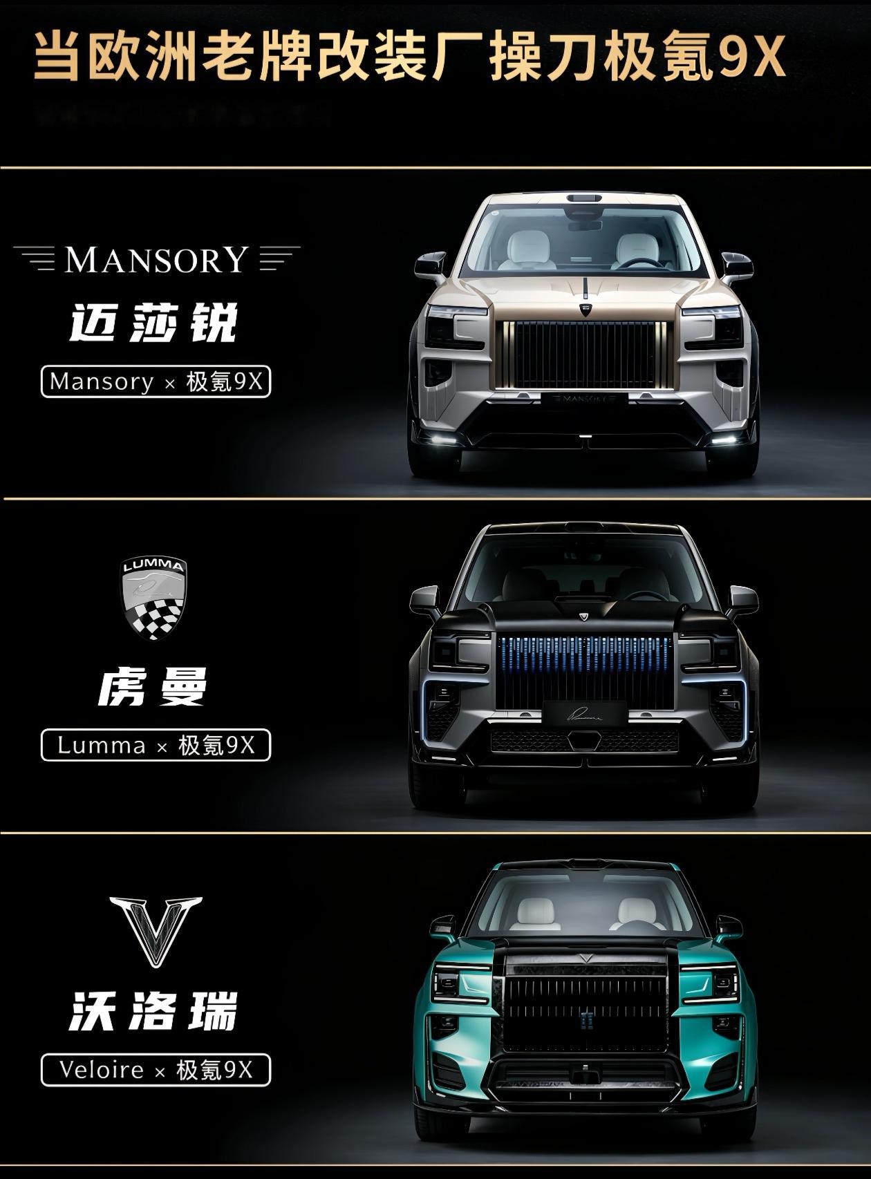 欧洲三家老牌改装厂改的极氪9X