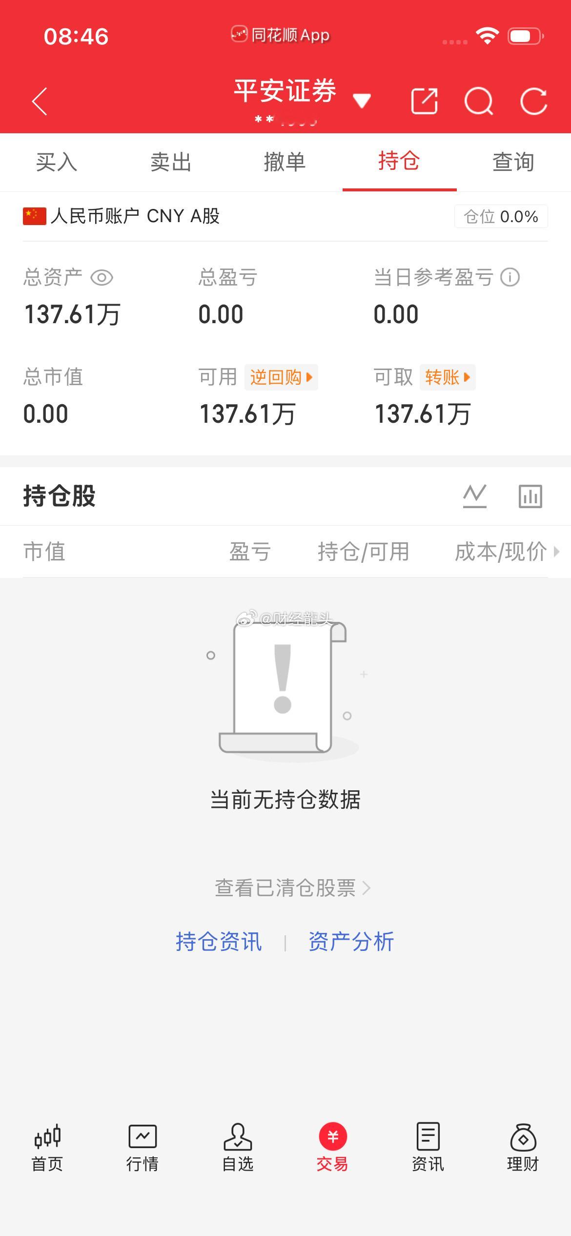 上周五老龍一刀清仓，现在账户里全是现金，老龍告诉你——今天最舒服的位置...