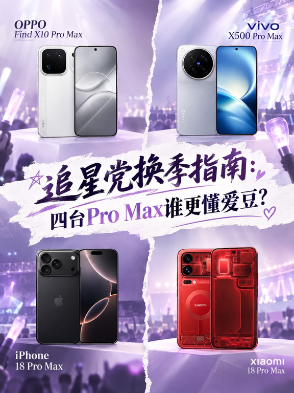 追星党换机指南：四台Pro Max谁更懂爱豆？