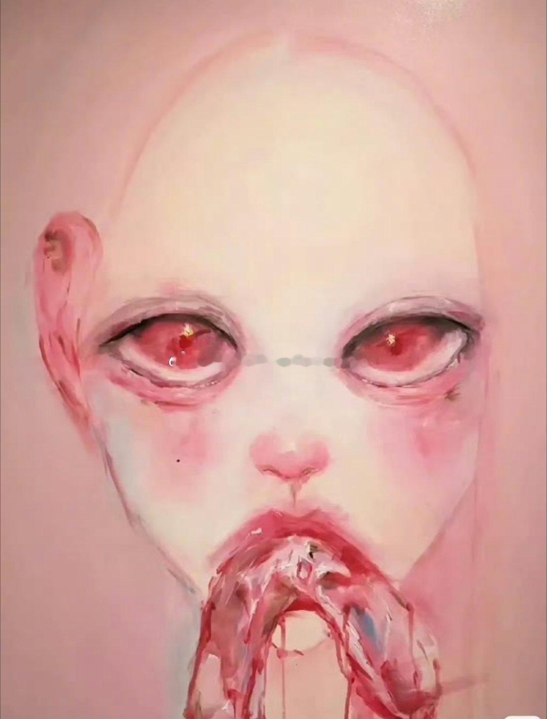 小s女儿的画，你甚至不用说就能猜到是哪个女儿，她的那种矫揉之气已经在光影中弥散开了[可怜]
#小s女儿画展# ​