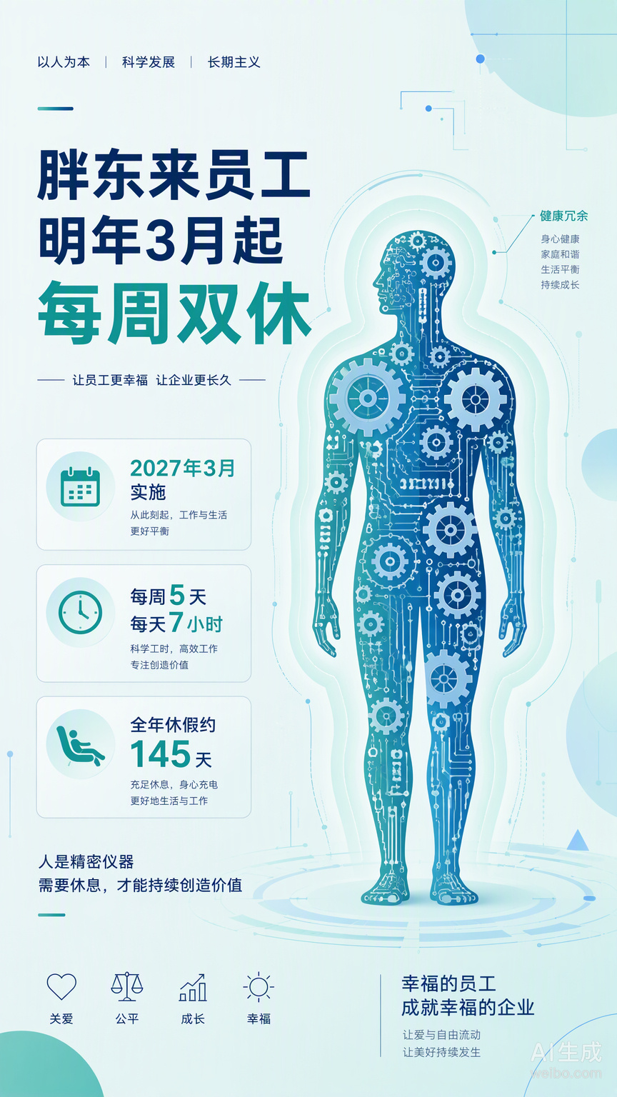 胖东来这次给员工每周双休、每天只干7小时，听着像天方夜谭，其实是把“人”当成了系统里最核心的精密仪器。

咱们搞技术的都懂，再强的算法也得有冗余设计。华为乾崑智驾敢提L3，靠的是感知、计算、制动等八大冗余兜底，确保极端情况下不出事。员工的身心健康更是如此，连轴转的魔鬼赛程下，如果没有 ​
