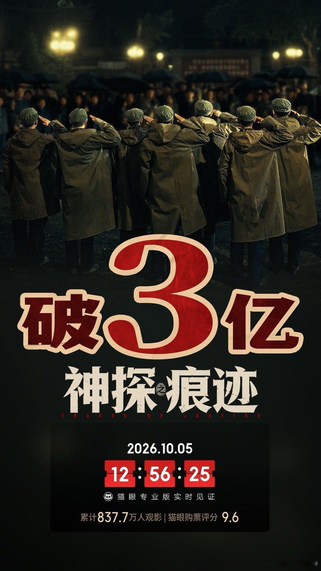 #听听温特怎么说# 电影 #神探之痕迹 上映5天， 总票房破3亿 ​