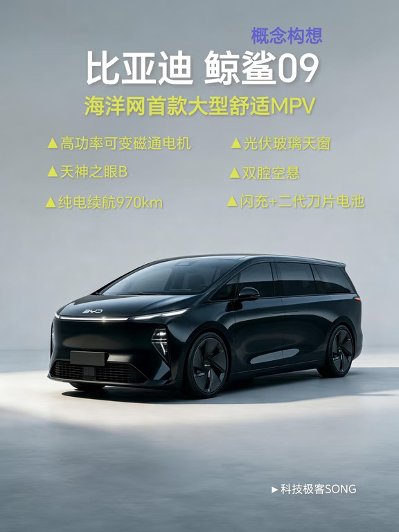 比亚迪海洋网首款大型舒适MPV。
