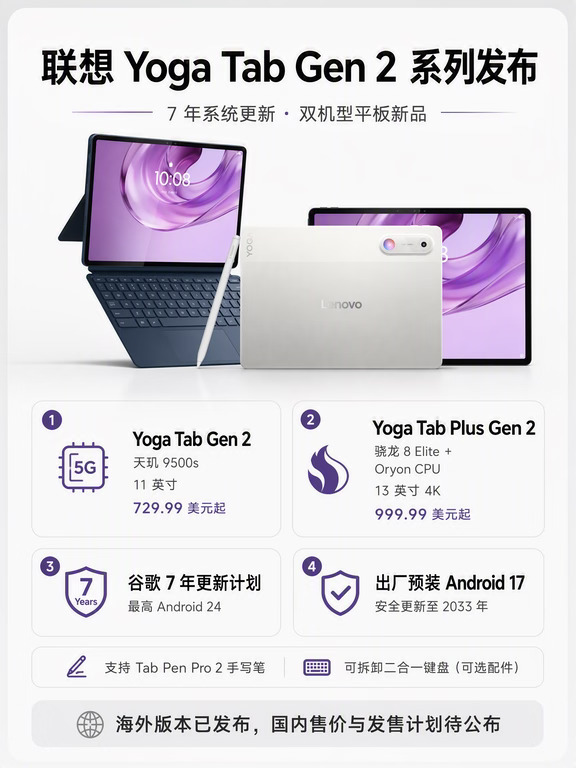 联想 Yoga Tab Gen 2 系列这次挺值得看