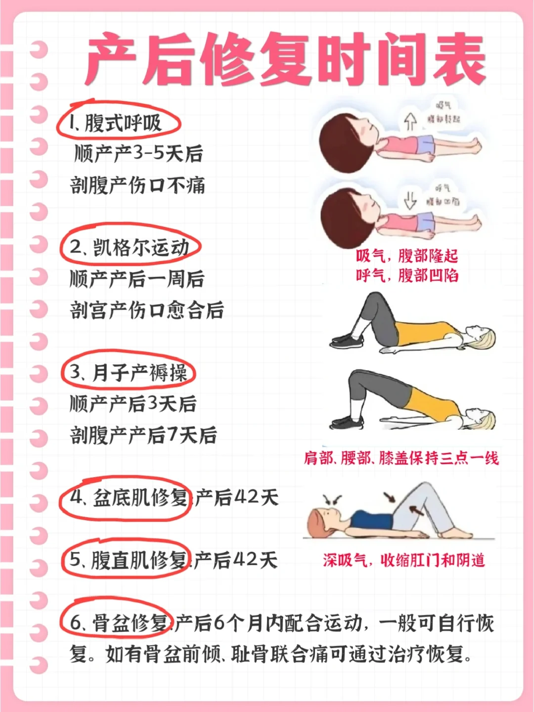 ✅产后修复正确顺序！坐月子快速恢复指南