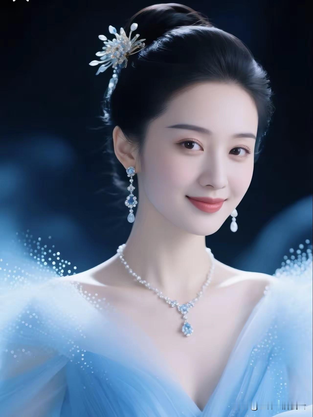 最近刷到白鹿那组红毯生图，直接被戳中审美点了，完全就是从童话古堡里走出来的在逃公主啊。
抹胸款的飘逸公主裙刚好露出天鹅颈和直角肩，蓬松大裙摆没有多余的堆砌感，把少女清甜和优雅端庄揉得刚刚好，脖子上那串圆润的珍珠项链更是点睛，柔化了礼服的厚重感，低调把贵气感拉满。
原相机直出的状态太能打，皮肤通透得发