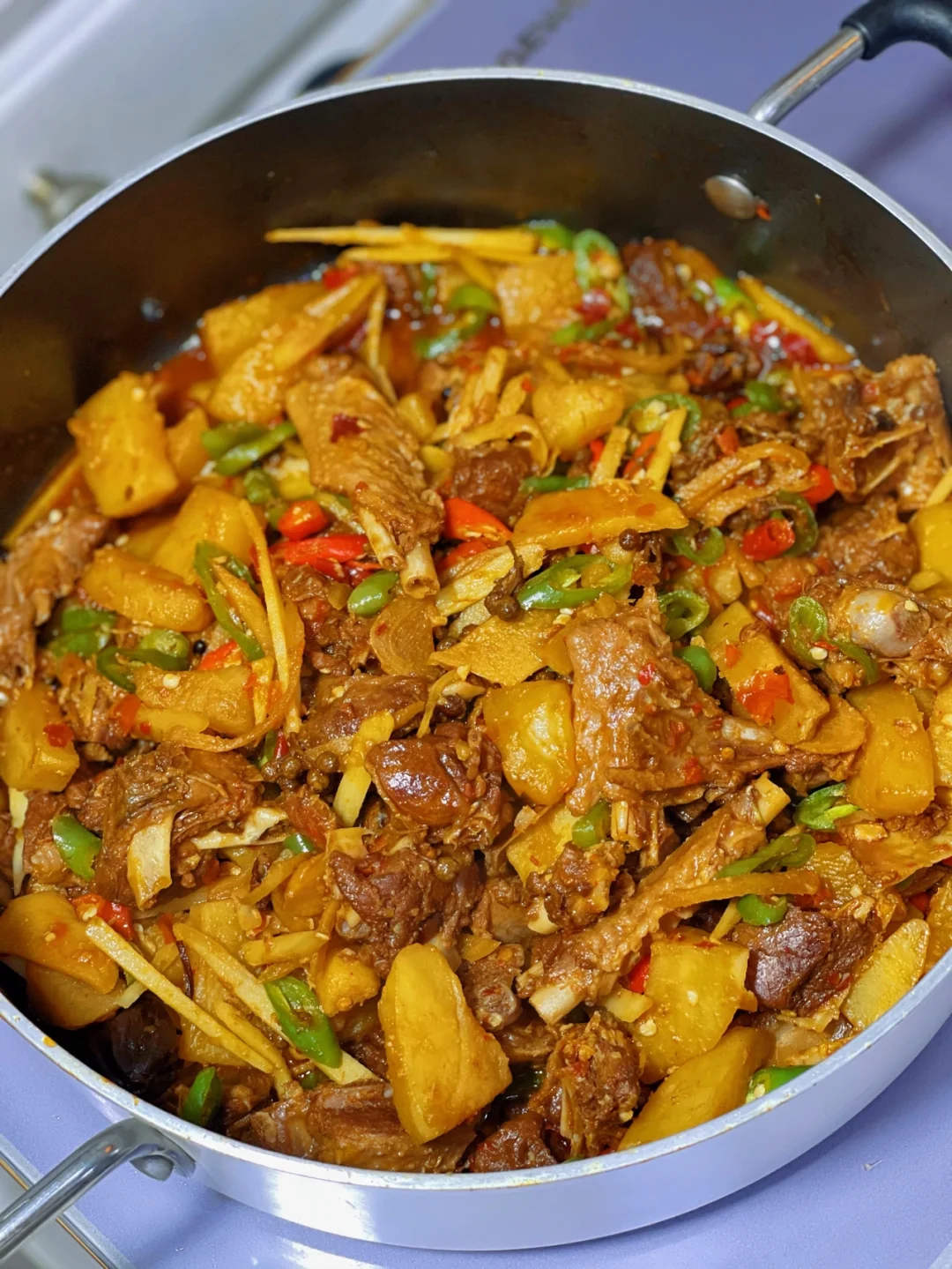 家常仔姜鸭烧土豆/超级入味下饭呀【教程】