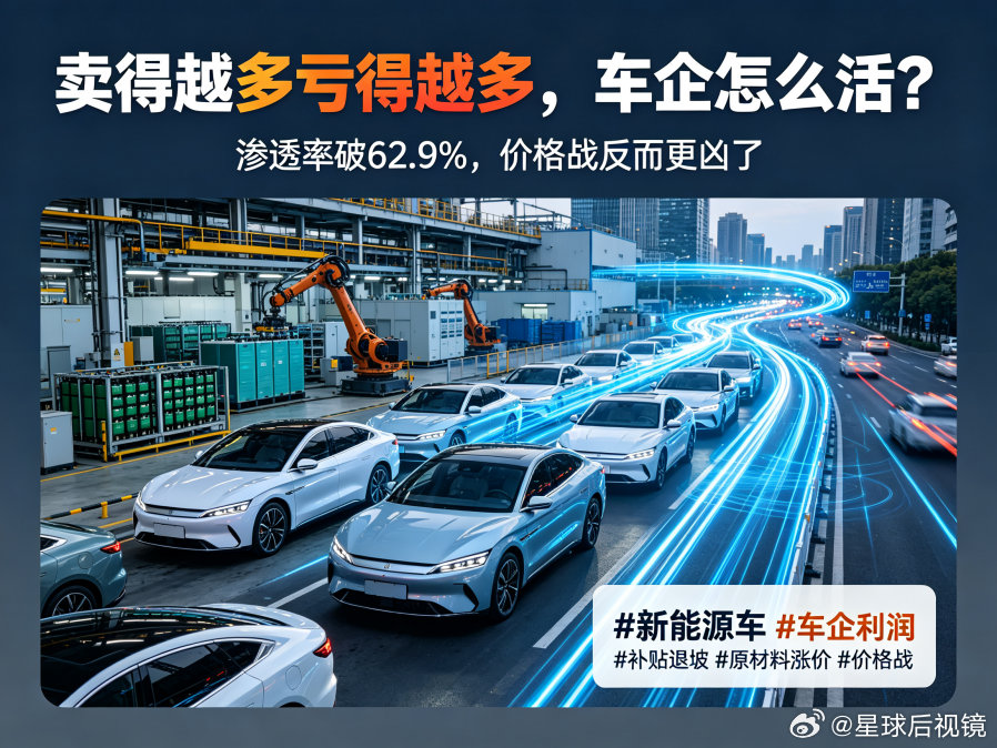 7月渗透率65.1%，车企却在亏本卖车？
7月新能源车渗透率刚破65.1%创历史新高，但背后的数字让人心疼：上半年整车利润率只有1.5%，一辆20万的车单车净利润仅3000块。赛力斯、广汽、北汽蓝谷四家车企上半年合计预亏超80个亿，其中赛力斯由盈转亏预亏15到18个亿。

罪魁祸首是啥？碳酸锂价格从年初10万元/ ​