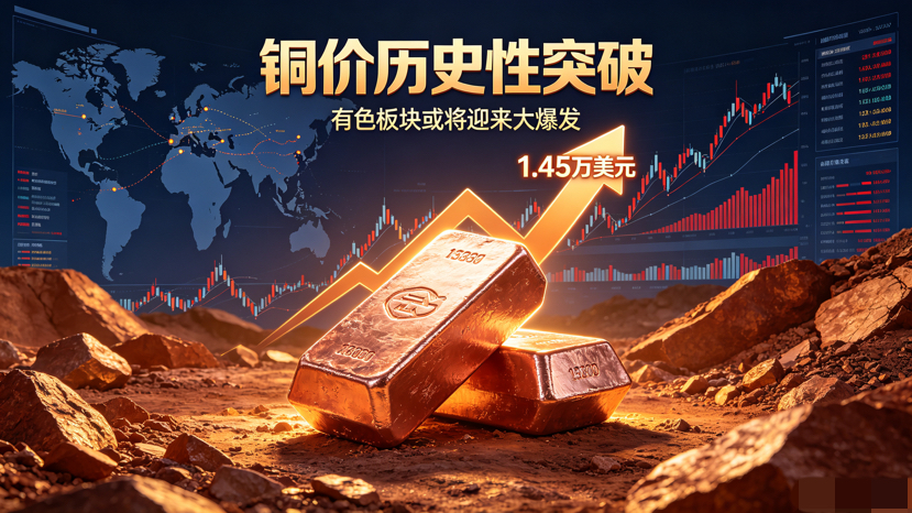 历史性大突破！铜价冲破1.45万美元，今天有色板块或将迎来大爆发

今天A股开盘，有色板块迎来重磅利好！隔夜国际市场传来历史性信号：伦铜强势突破1.45万美元大关，刷新历史新高。年内涨幅已经接近17%，这波大涨不是普通小反弹，是供需、政策、产业多重力量叠加的结果，直接引爆整个有色金属板块的行情机会。